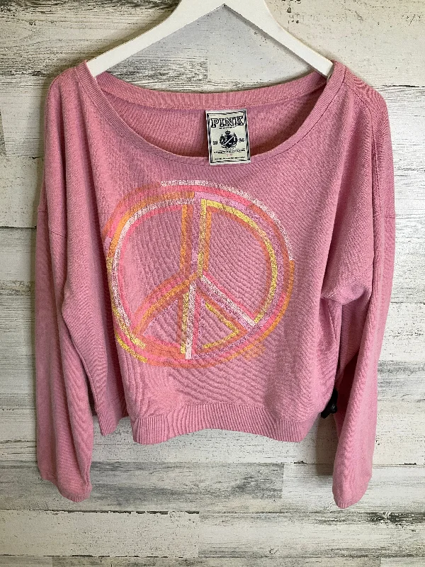 Pink Sweatshirt Crewneck Pink, Size S