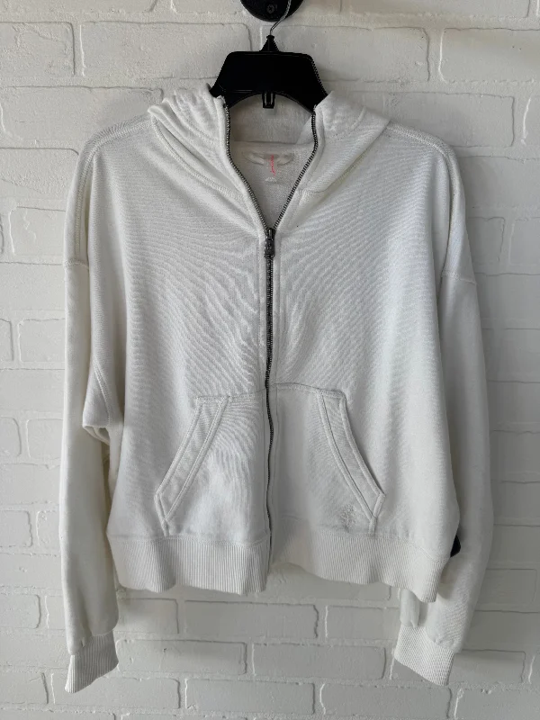 Sweatshirt Hoodie By Free People In White, Size: S