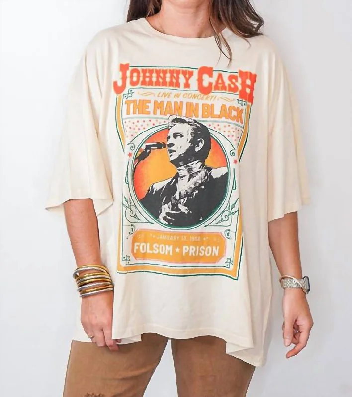 Johnny Cash Live In Concert Os Tee Top In Stone Vintage