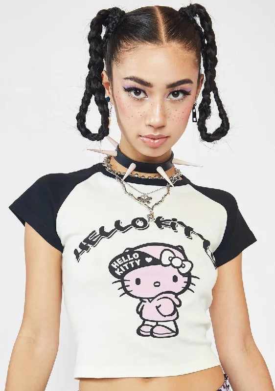 Hello Kitty Baseball Cap Raglan Tee