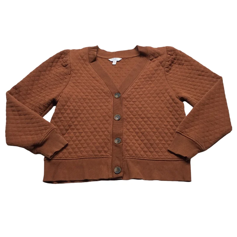 Sweater Cardigan By Time And Tru In Brown, Size: M