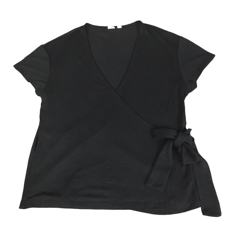 Top Short Sleeve By Gap In Black, Size: L