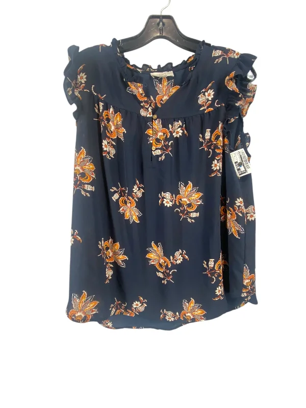 Top Sleeveless By Loft In Navy, Size: L