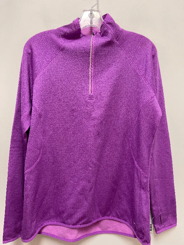 Athletic Sweatshirt Collar By Avia In Purple, Size: L