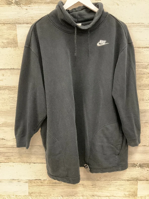 Athletic Sweatshirt Collar By Nike Apparel In Grey, Size: 1x