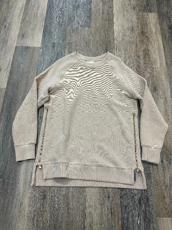 Sweatshirt Crewneck By Varley In Tan, Size: S