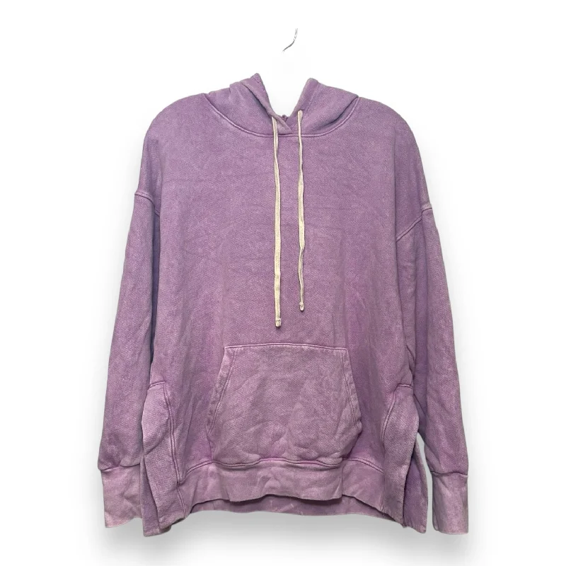 Athletic Sweatshirt Hoodie By Sundry In Purple, Size: M