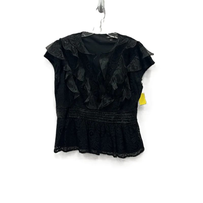 Top Short Sleeve By Express In Black, Size: Xl