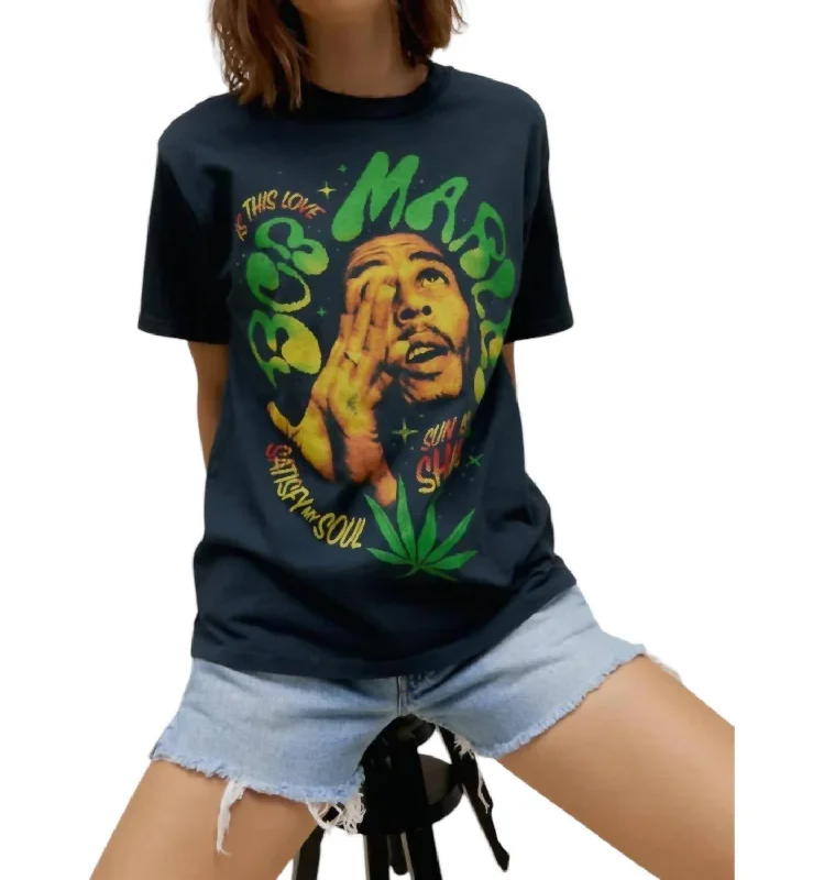 Bob Marley Is This Love Weekend Tee In Black