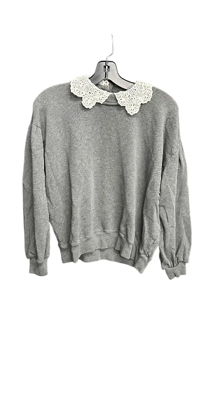 Top Long Sleeve By J. Crew In Grey & White, Size: S