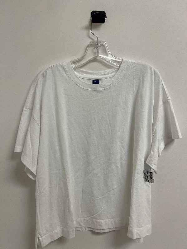 Top Short Sleeve By Old Navy In White, Size: 2x