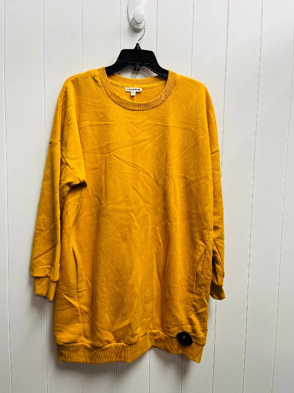 Sweatshirt Crewneck By Zenana Outfitters In Yellow, Size: Xl