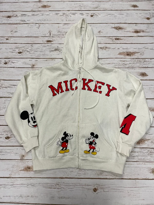 Sweatshirt Hoodie By Disney Store In Cream, Size: L