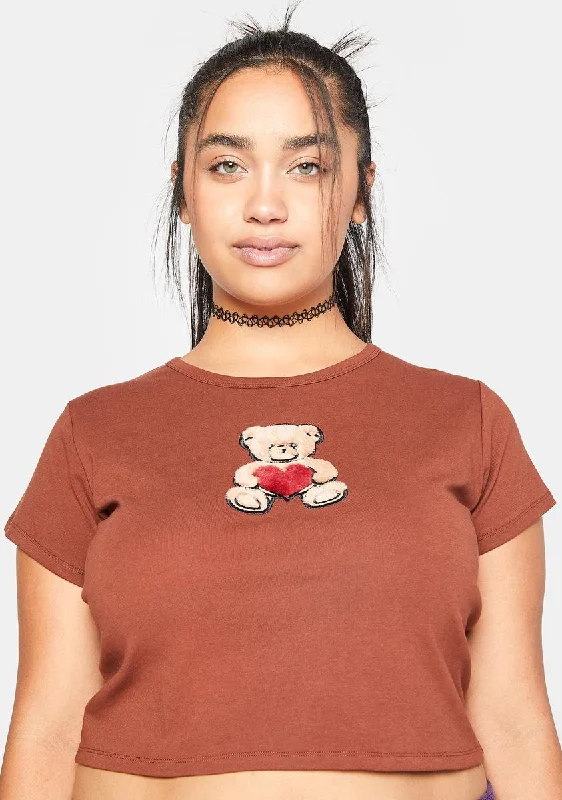 Plus Hug A Boo Cropped Baby Tee