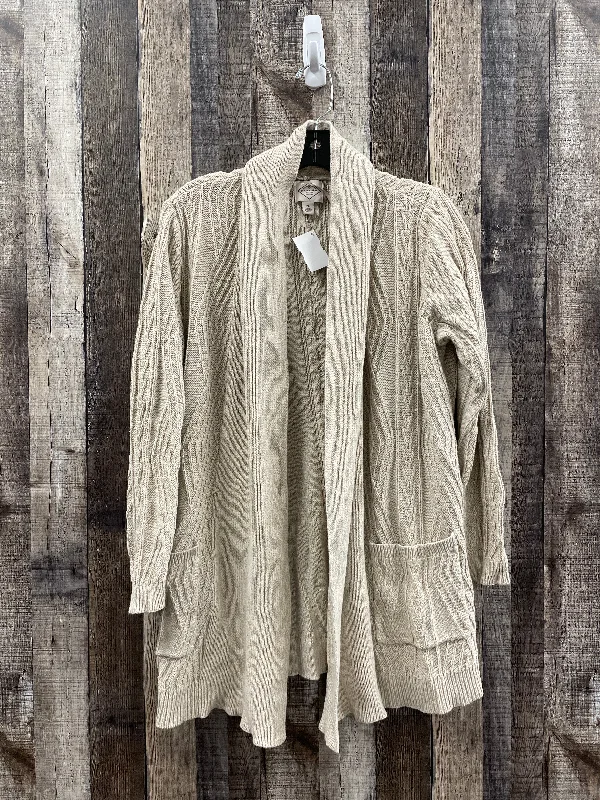 Sweater Cardigan By St Johns Bay In Brown, Size: Petite L