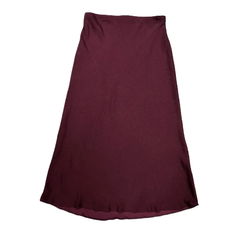 Skirt Midi By Express In Maroon, Size: S