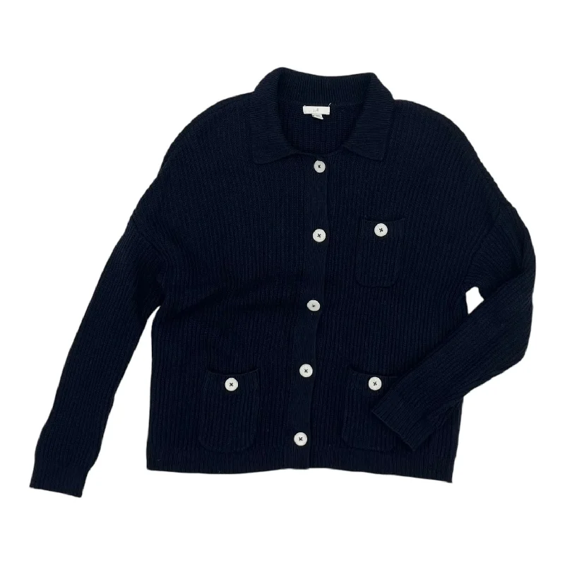 Sweater Cardigan By J. Jill In Navy, Size:Petite   S