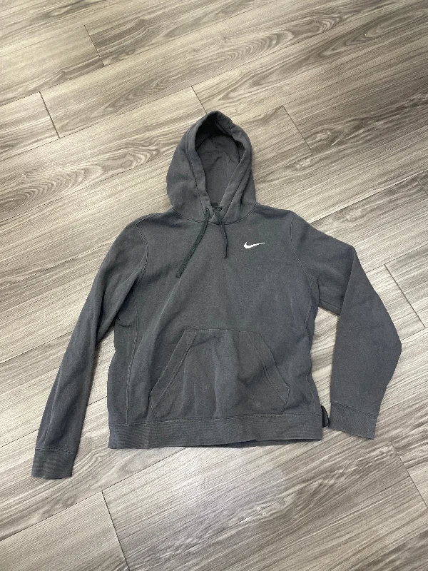 Sweatshirt Hoodie By Nike Apparel In Grey, Size: M