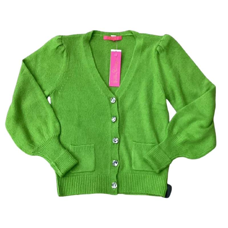 Sweater Cardigan Designer By Lilly Pulitzer In Green, Size: S