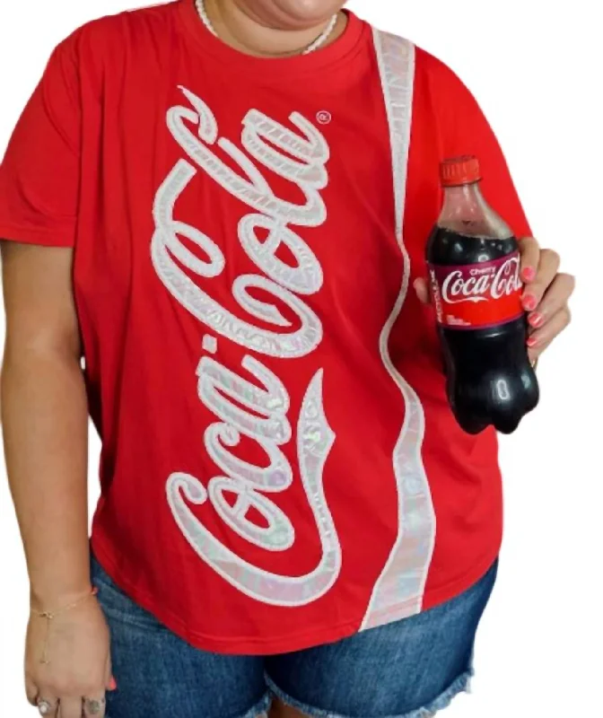 Coke Logo Tee Top In Red