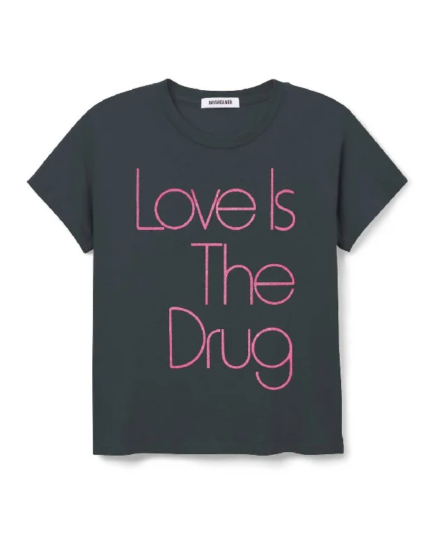 Roxy Music Love Is The Drug Solo Tee Top In Vintage Black