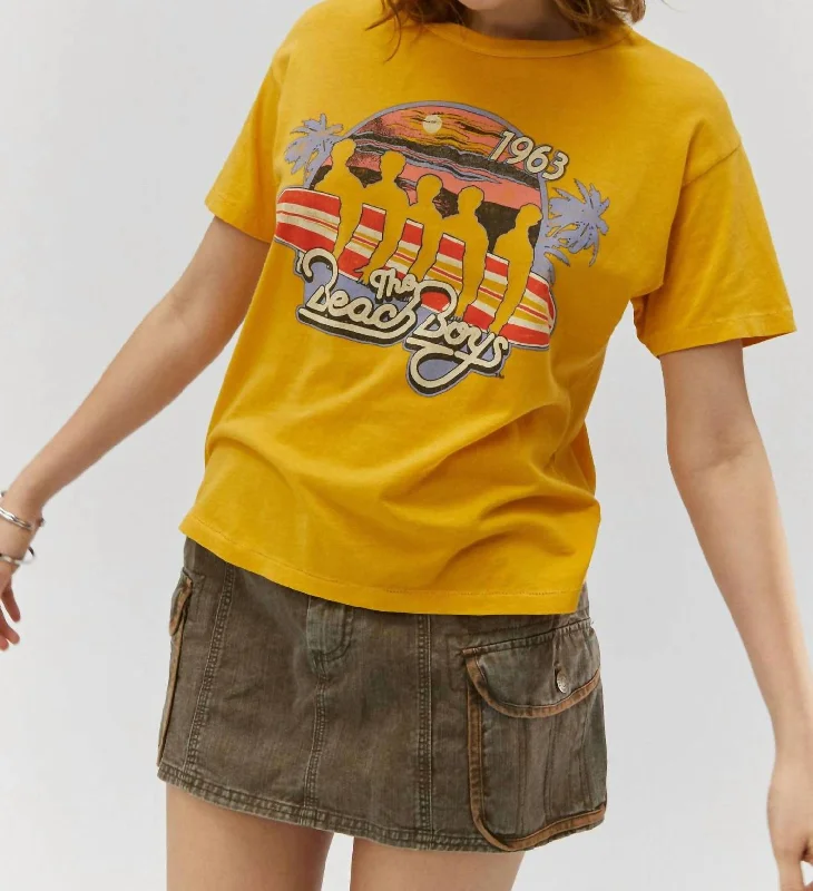 The Beach Boys 1963 Ringer Tee Top In Dandelion