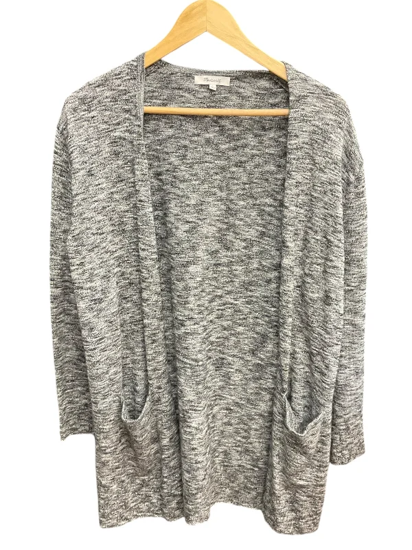 Sweater Cardigan By Madewell In Black White, Size: S