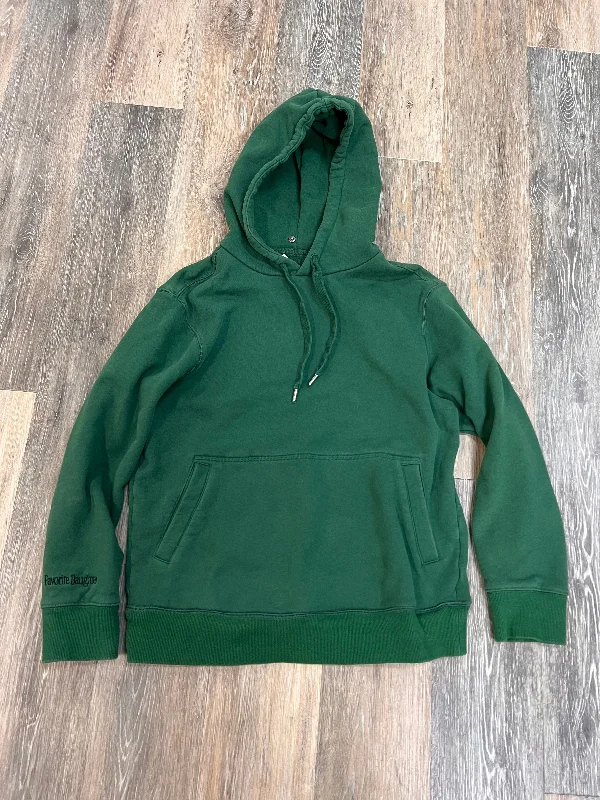 Athletic Sweatshirt Hoodie By Favorite Daughter In Green, Size: M