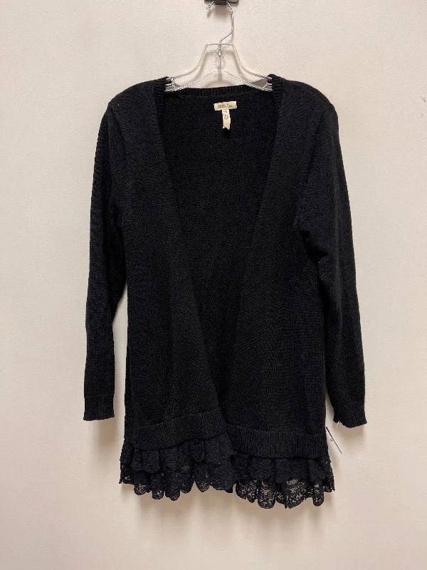 Sweater Cardigan By Matilda Jane In Black, Size: M