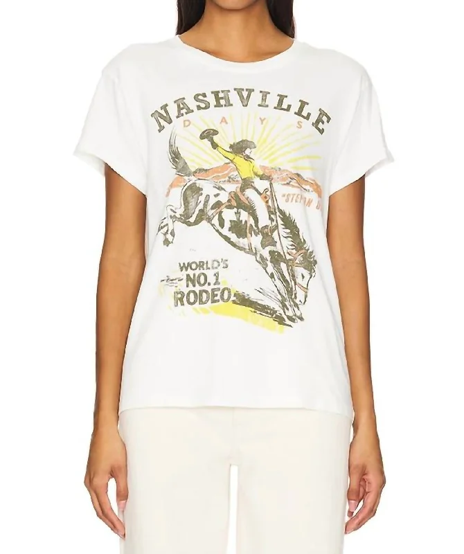 Nashville Days Tour Tee Top In Vintage White