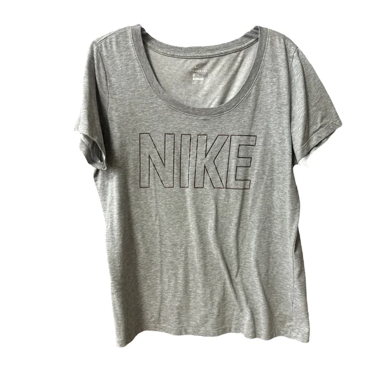 Top Short Sleeve By Nike In Grey, Size: Xl