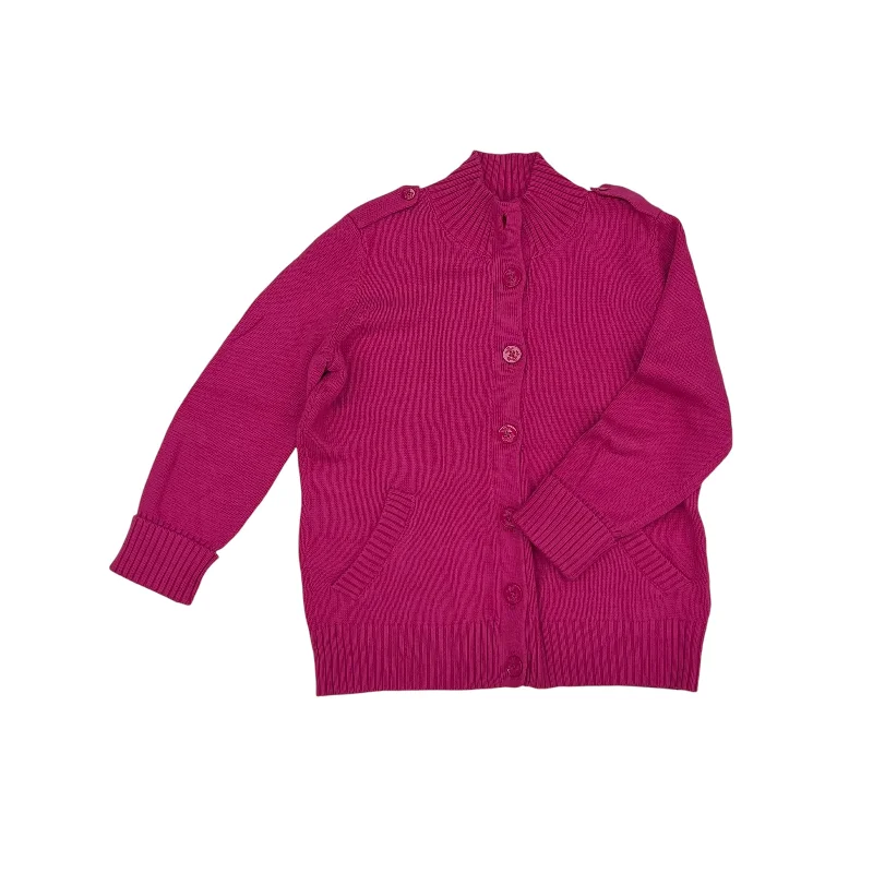 Sweater Cardigan By Talbots In Pink, Size:M