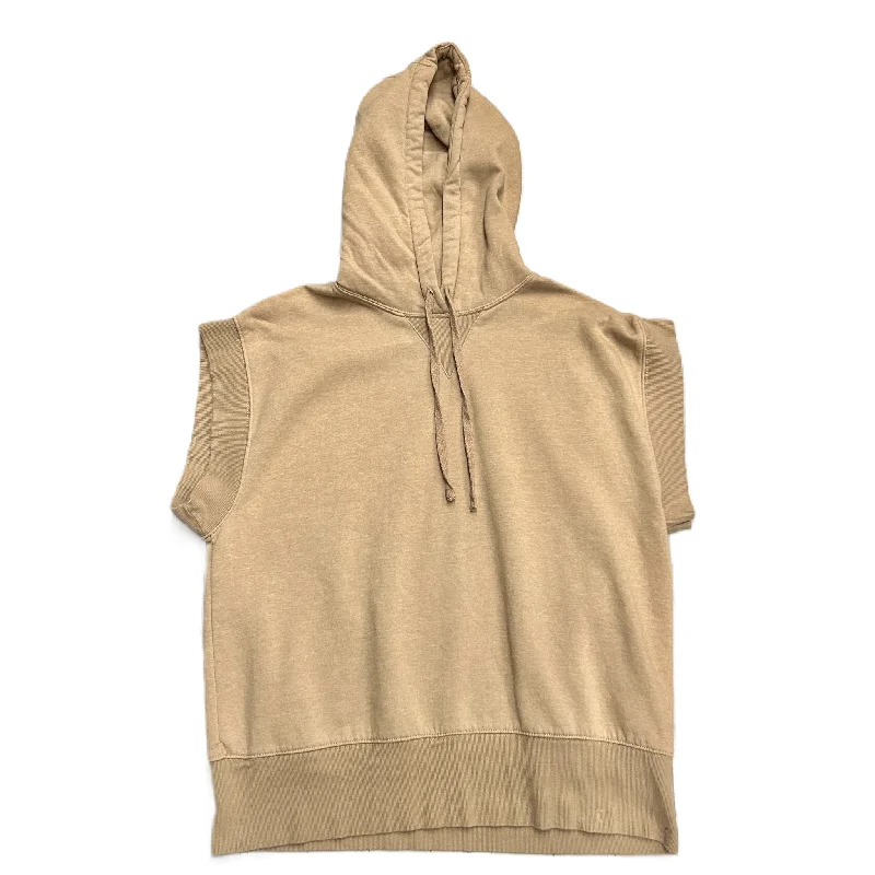 Sweatshirt Hoodie By Zara In Tan, Size: M