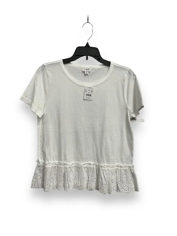 Top Short Sleeve By J. Crew In White, Size: S