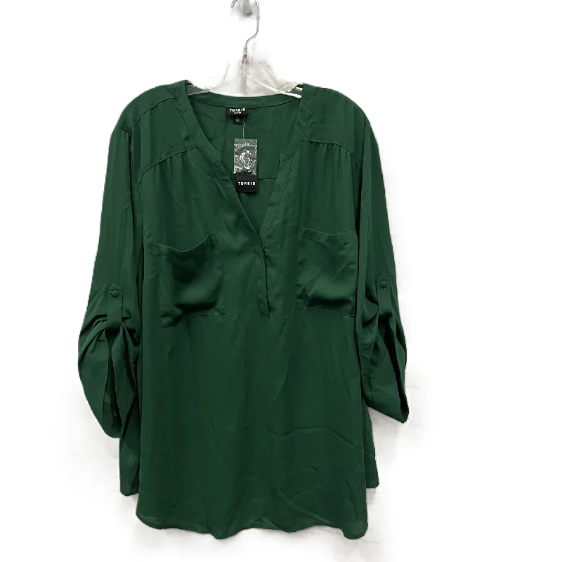 Top Short Sleeve By Torrid In Green, Size: 4x