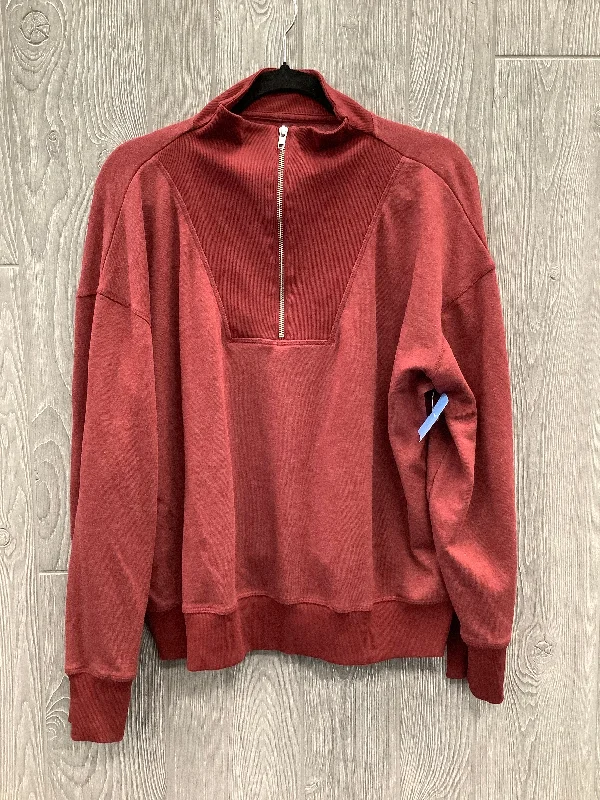 Sweatshirt Collar By Free Assembly In Red, Size: Xl