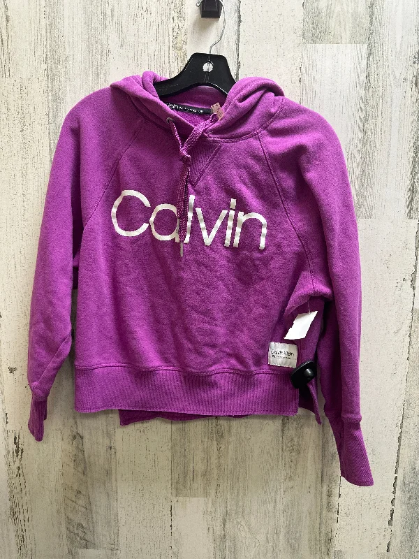 Purple Athletic Sweatshirt Hoodie Calvin Klein Performance, Size Xs