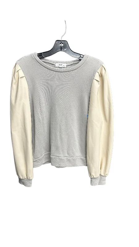 Top Long Sleeve By Thml In Grey, Size: M