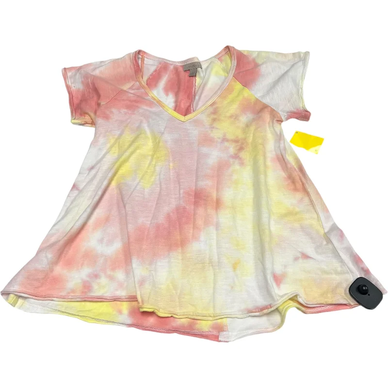 Top Short Sleeve By Wonderly In Tie Dye Print, Size: Xs