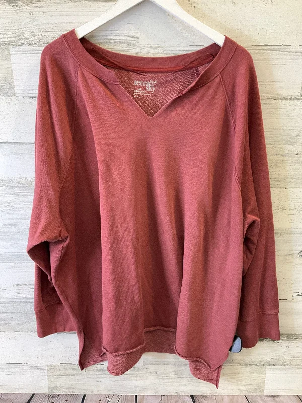 Red Sweatshirt Crewneck Terra & Sky, Size 4x