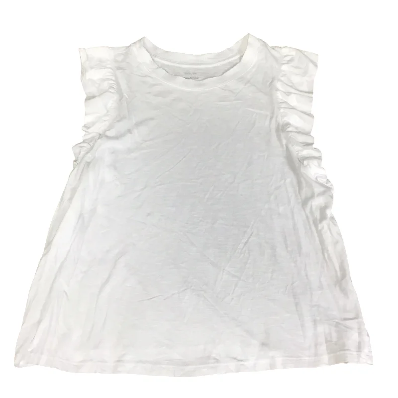 Top Short Sleeve By Banana Republic In White, Size: Xl