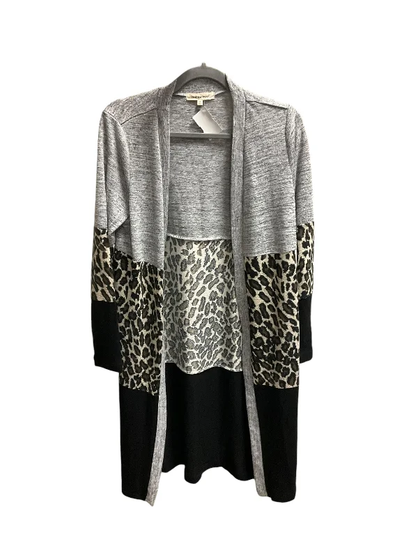 Sweater Cardigan By Indigo Soul In Animal Print, Size: S