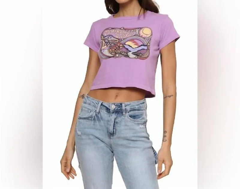 Topanga Canyon Camp Tee Top In Violet Rose