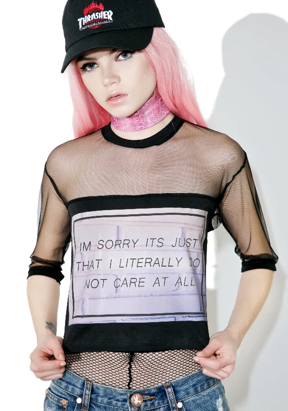 So Don't Care Mesh Tee