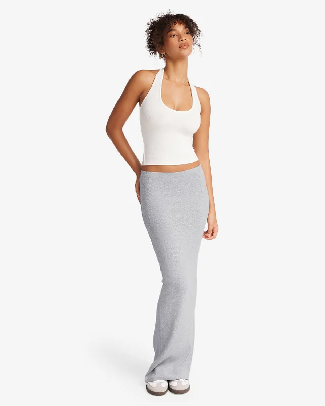 Rib Maxi Skirt | Cloud Marl