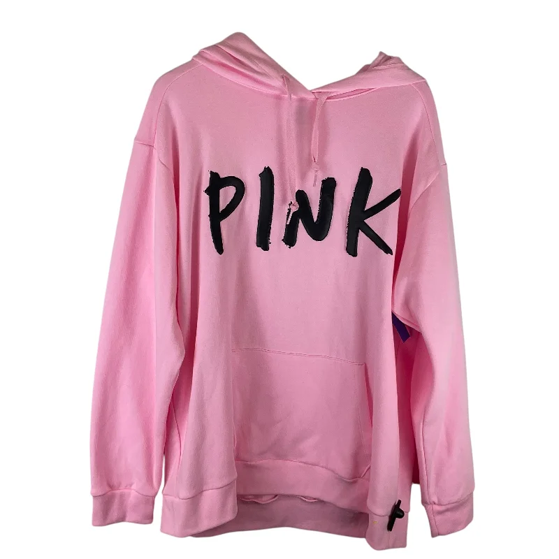 Sweatshirt Hoodie By Pink In Pink, Size: Xl