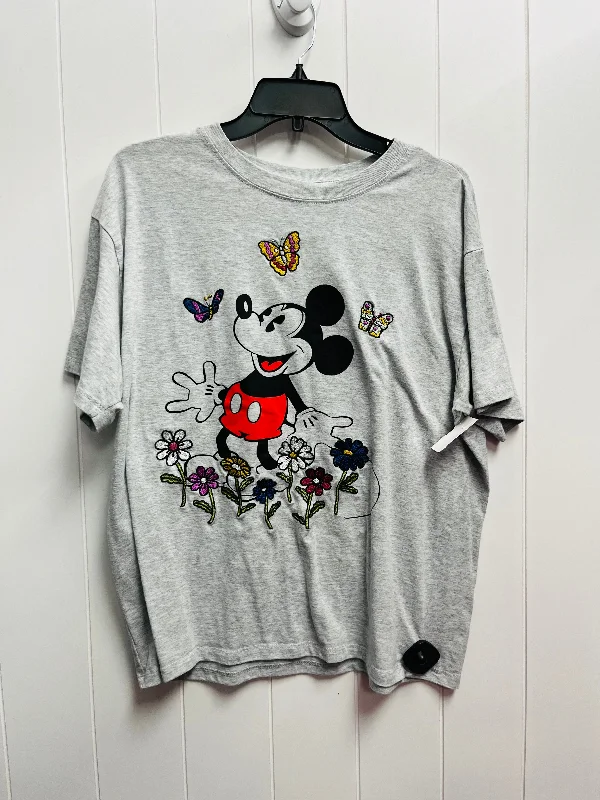 Top Short Sleeve Basic By Disney Store In Grey, Size: Xl