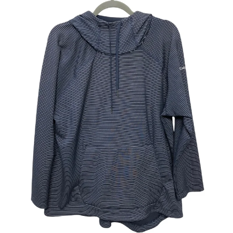 Sweatshirt Hoodie By Columbia In Navy, Size: 1x