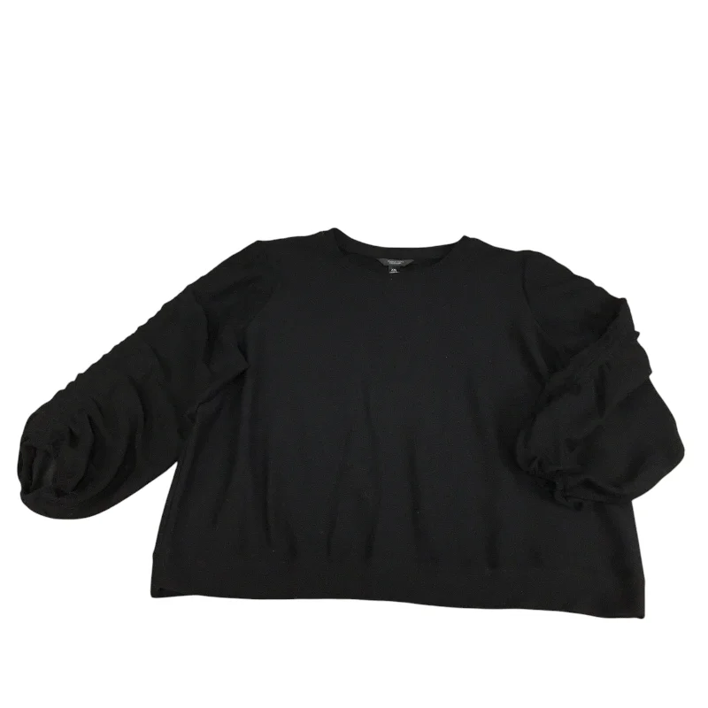 Top Long Sleeve By Simply Vera In Black, Size: Xxl