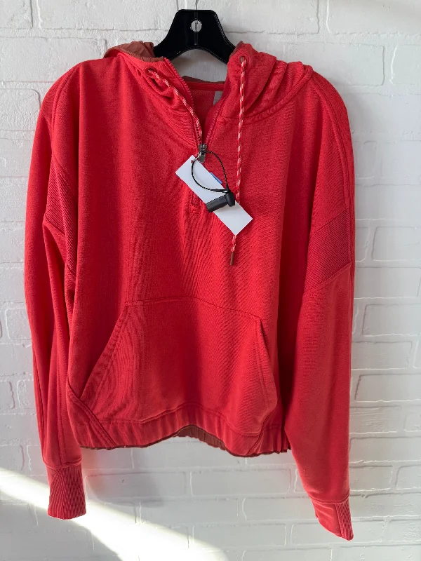 Athletic Sweatshirt Hoodie By Athleta In Orange, Size: M